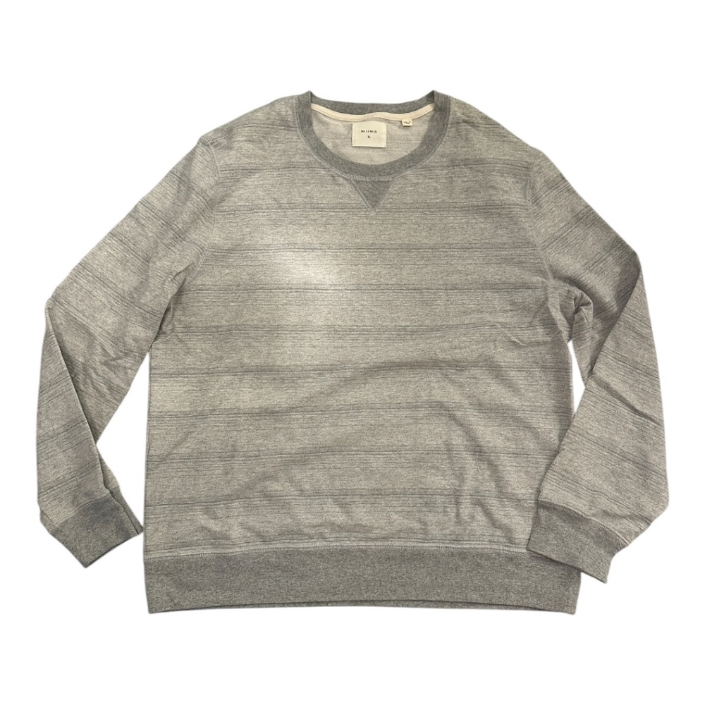 Billy Reid Crewneck Midweight Fleece – XL (Grey Monochrome)